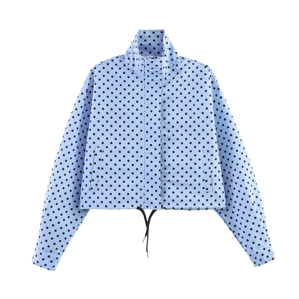 SLTNX Polka Dot Spring Autumn Short Coats Women's High Street Long Sleeve Jackets for Women 2026 Elegant Office Ladies Casual Ou