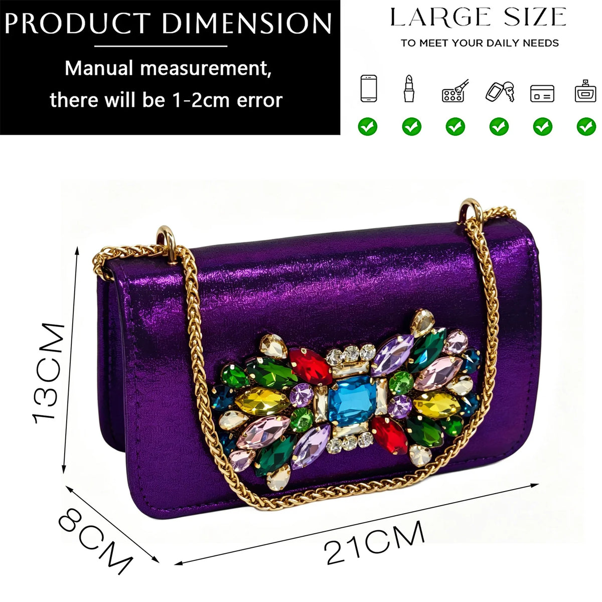 New Elegant 2026 Purple Peep Toe Women Heels with Diamond Accents - Italian Design Matching Pumps and Bag Set for Parties