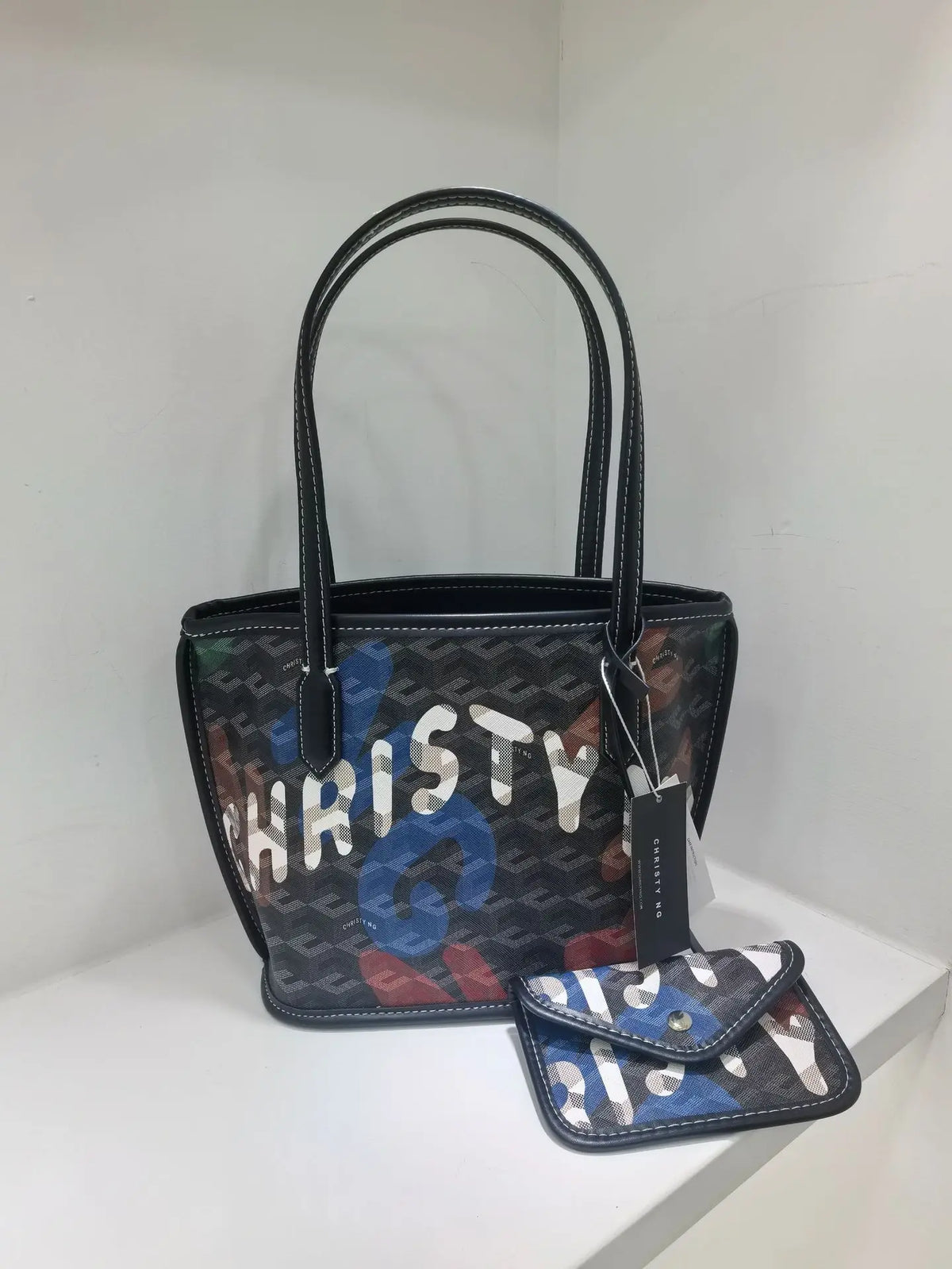 Christy NG Mini Tote Women's Bag Fashionable Versatile Shopping Basket Handbag Single Shoulder Bag Fresh Sweet Style PU Material