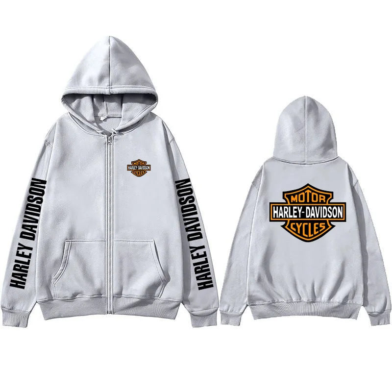 2026 Harley Davidson Motorcycle Hooded Sweatshirt Spring Man Printing Zipper Hoodie Outdoor Sports Loose Ventilate Lady Coat