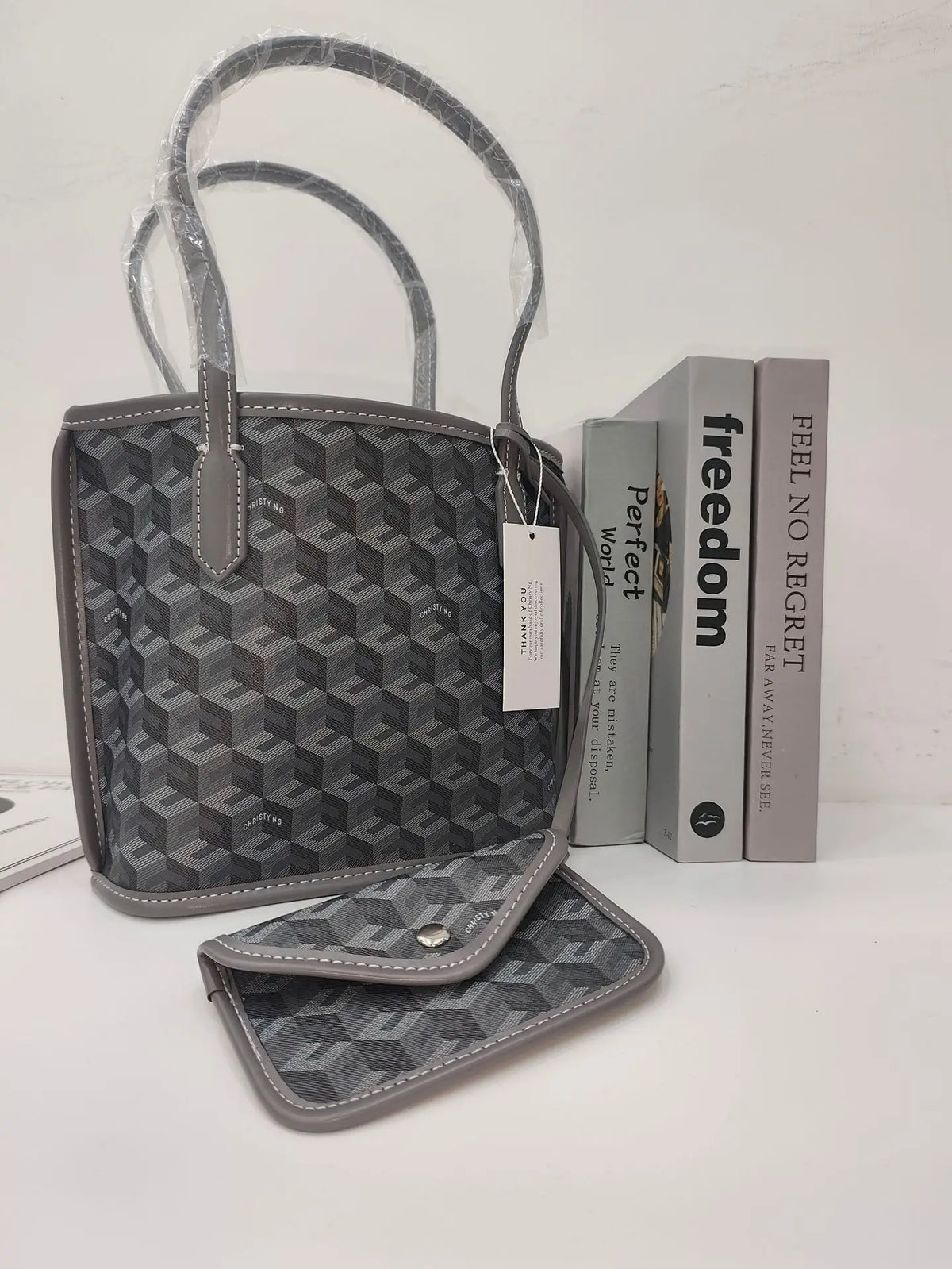 Christy NG Mini Tote Women's Bag Fashionable Versatile Shopping Basket Handbag Single Shoulder Bag Fresh Sweet Style PU Material