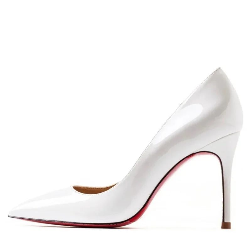 Women Heels 2026 Luxury Brand Pumps Red Bottom Pointed Toe Shallow High Heels Sexy Fashion Elegant Party Ladies Prom Shoes 12cm