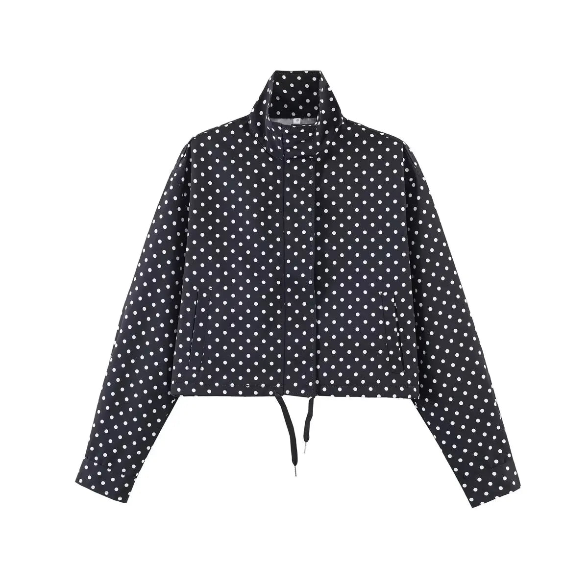 SLTNX Polka Dot Spring Autumn Short Coats Women's High Street Long Sleeve Jackets for Women 2026 Elegant Office Ladies Casual Ou