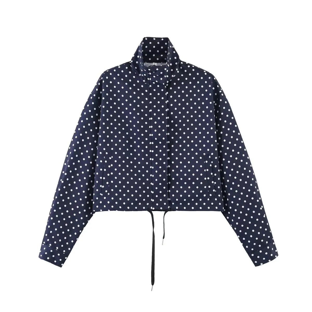 SLTNX Polka Dot Spring Autumn Short Coats Women's High Street Long Sleeve Jackets for Women 2026 Elegant Office Ladies Casual Ou