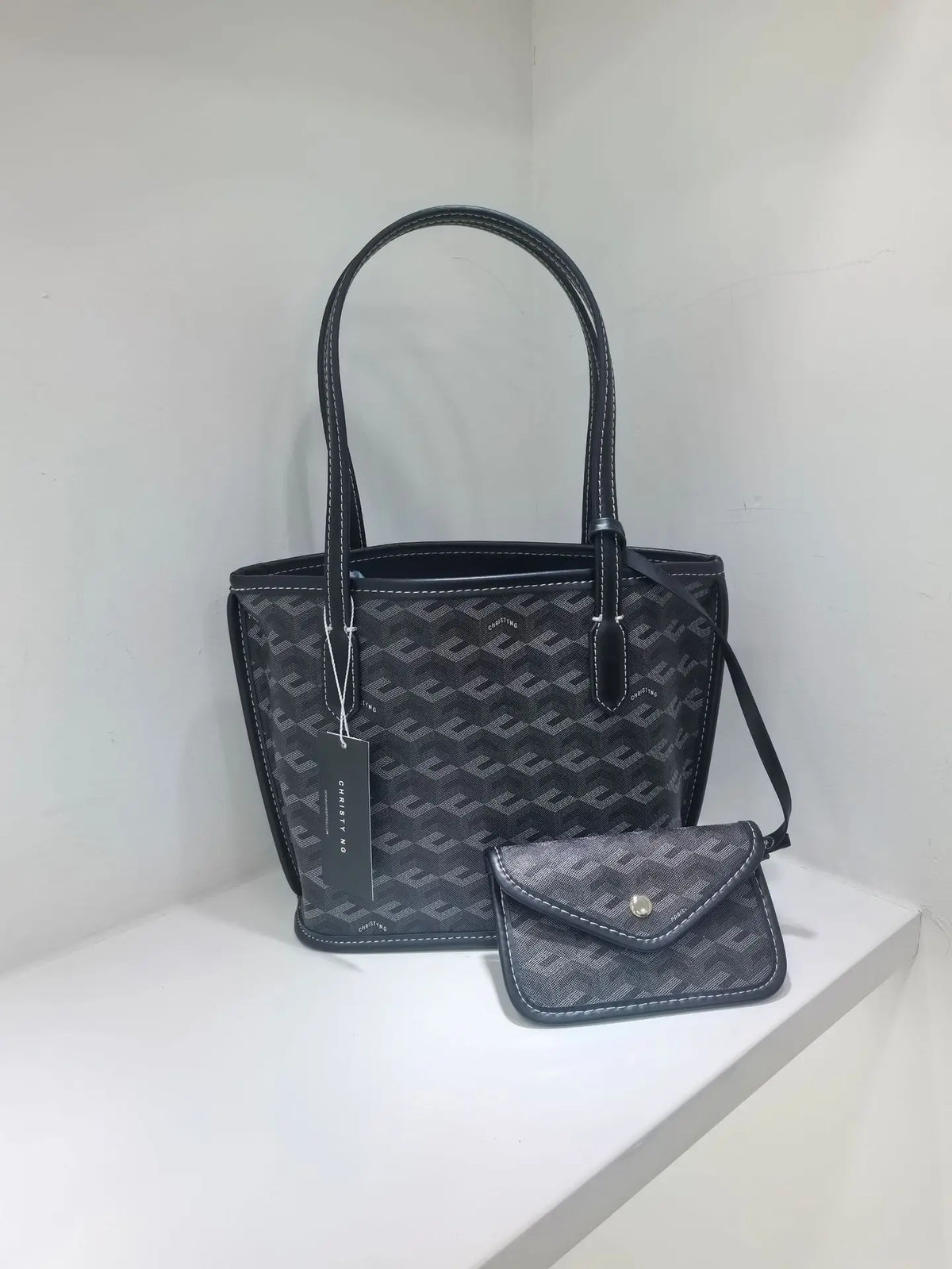 Christy NG Mini Tote Women's Bag Fashionable Versatile Shopping Basket Handbag Single Shoulder Bag Fresh Sweet Style PU Material