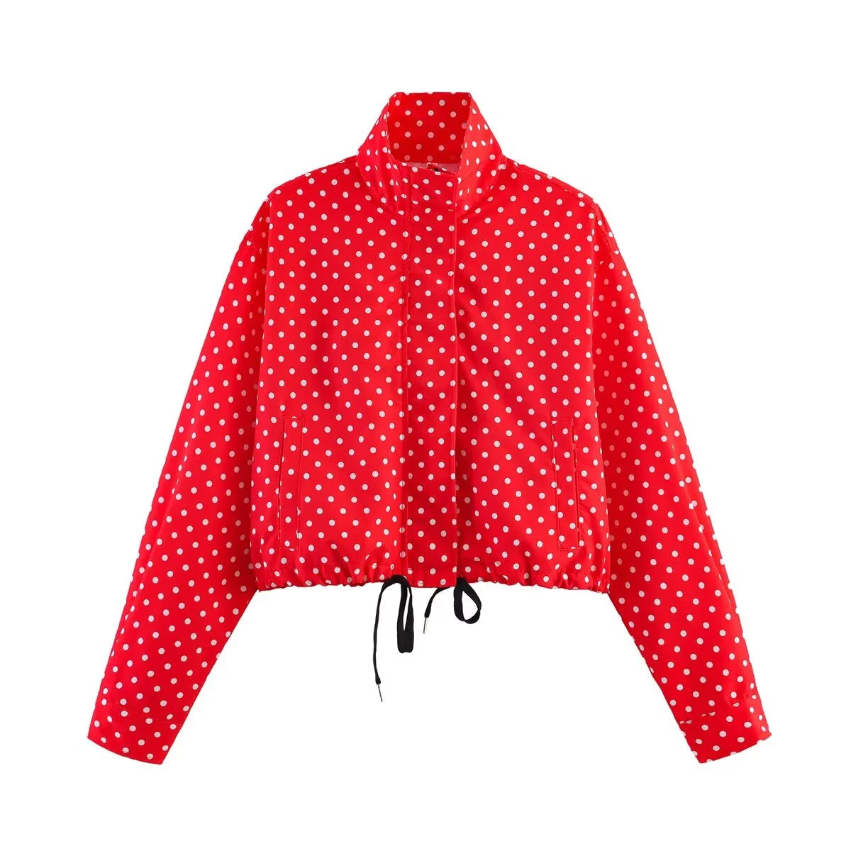SLTNX Polka Dot Spring Autumn Short Coats Women's High Street Long Sleeve Jackets for Women 2026 Elegant Office Ladies Casual Ou