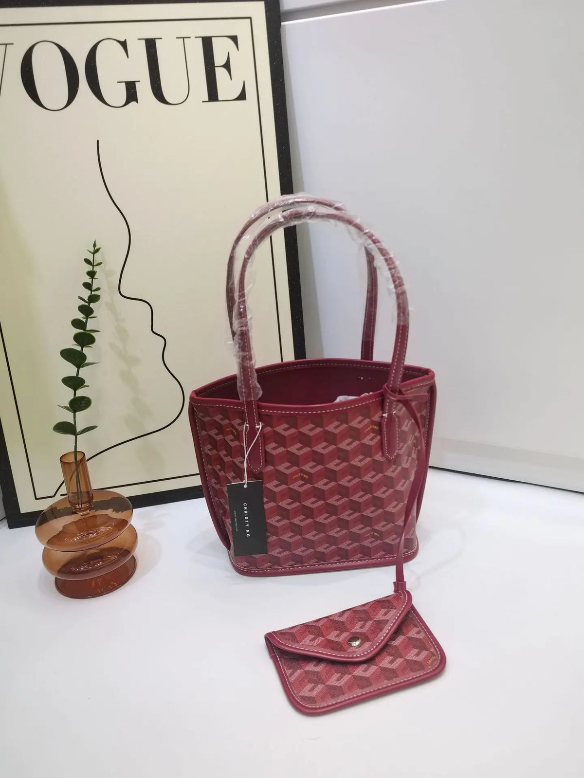 Christy NG Mini Tote Women's Bag Fashionable Versatile Shopping Basket Handbag Single Shoulder Bag Fresh Sweet Style PU Material